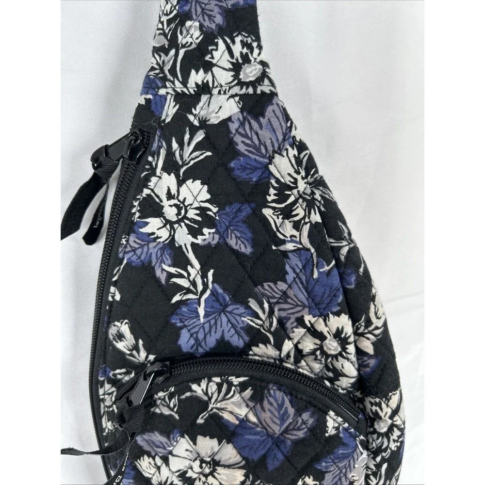 Vera Bradley Essential Compact Sling Backpack Frosted Floral Blue Crossbody